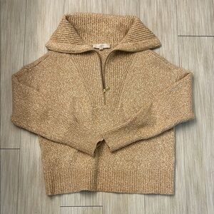 LOFT Camel Cowl Neck Sweater